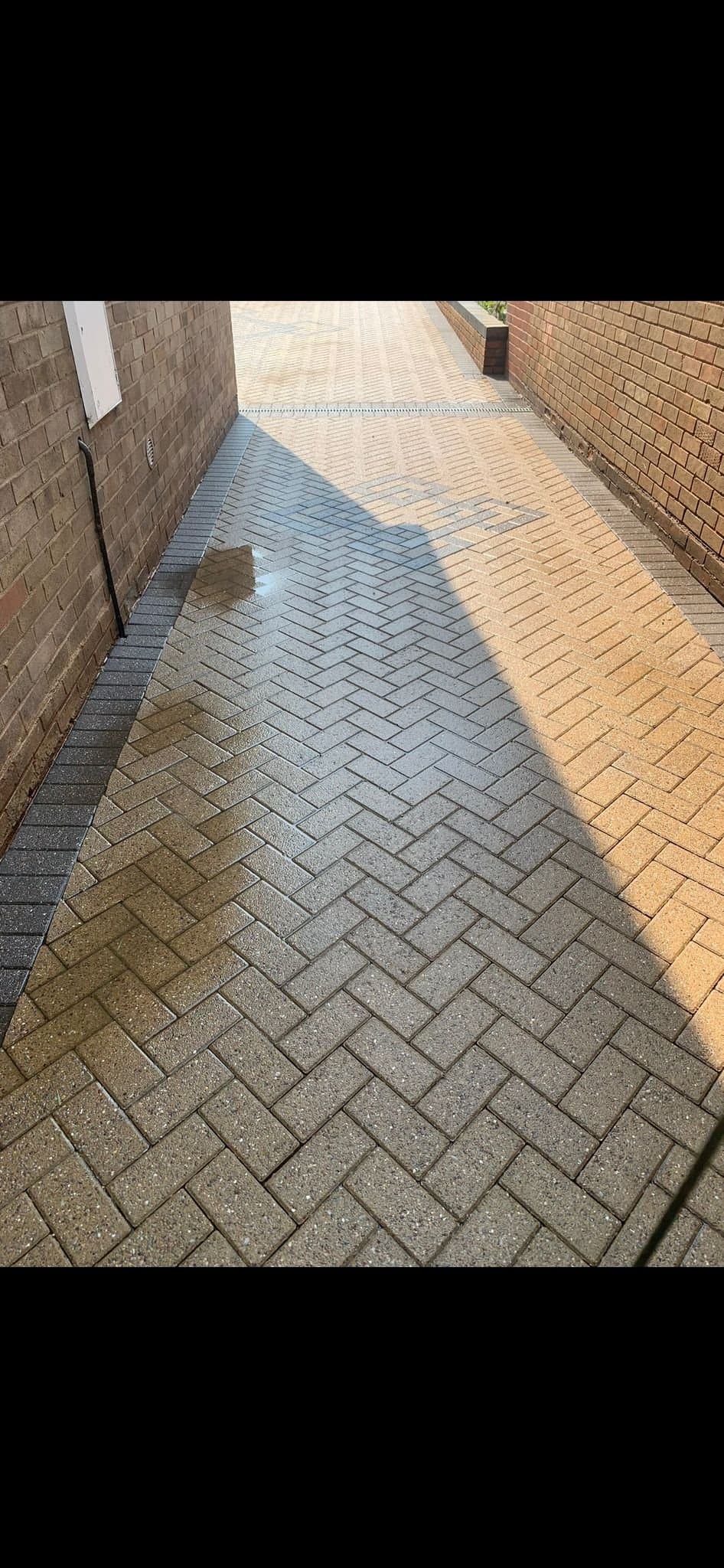 Driveway after professional cleaning