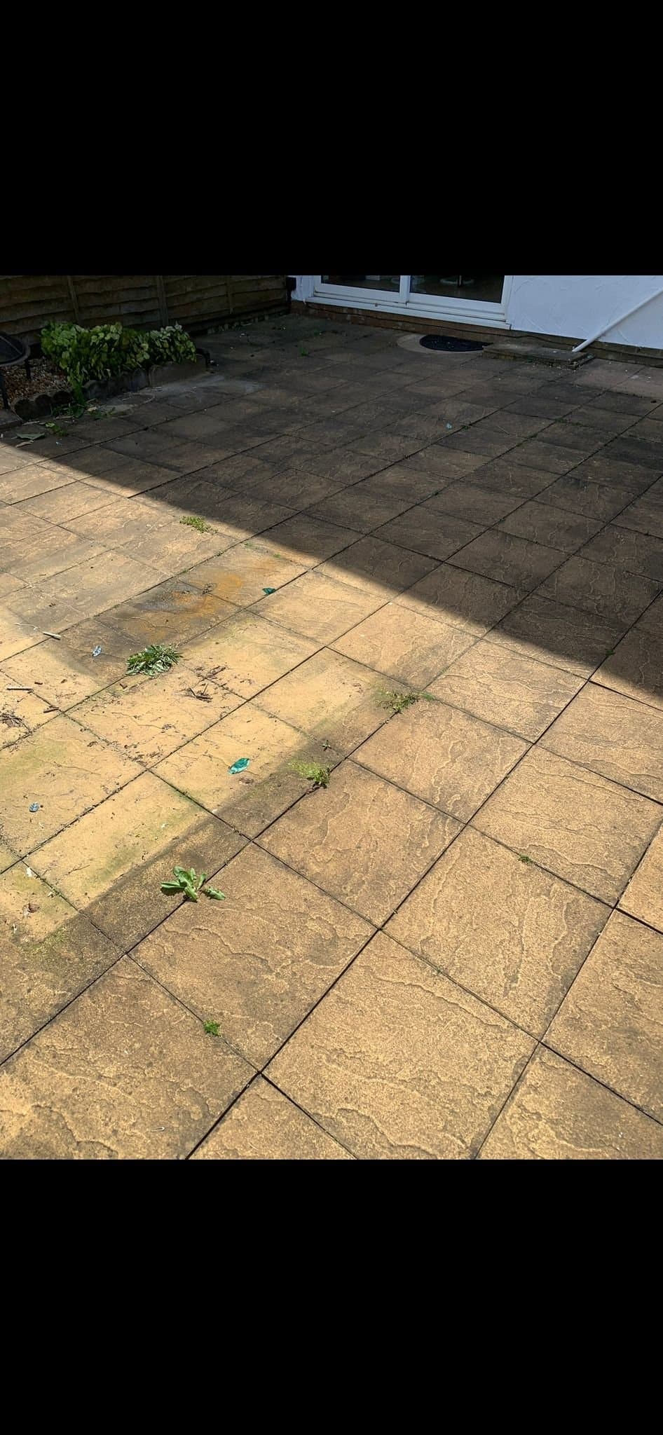 Clean patio after professional cleaning